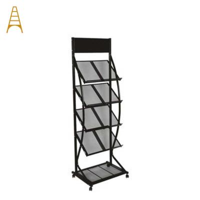 China Modern Newspaper/Magazine/Book Floor Insect Cartoon Metal Display Stand Rack for sale