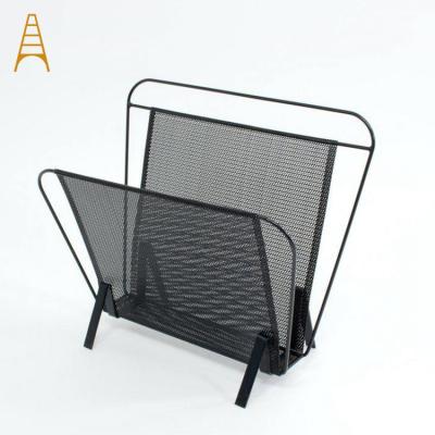 China Creative European Style Metal Wire Newspaper Holder Counter Magazine Rack Design for sale