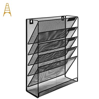 China Creative metal magazine rack European style design worktop magazine rack for sale