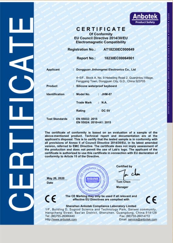 CE - Dongguan Jinhongmei Electronics Co., Ltd.