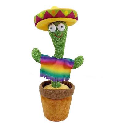 China Hot Sale Kids Gift Funny Wiggle Doll Talking Low Moq Factory Dancing Cactus Decorative Stuffed Vocal Toy OEM ODM Plush Doll for sale