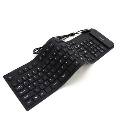 China Hot Selling Multi Language ip65/ip66 Multi Color Silicone Keyboard 109 Washable Washable Flexible Computer Keyboard Silicone Keyboard For Computer for sale