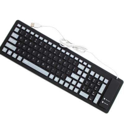 China Hot Selling Best Price OEM Odm High Quality Silicone Plug and Play Consumer Electronics Flexible Waterproof Keyboard for sale