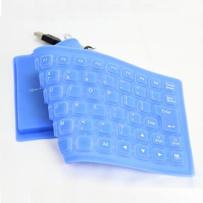 China hot selling multi languages ​​flexible ready-to-use computer keyboard 85 usb ce/fcc/rohs colorful silicone cable flexible keyboard mini for sale