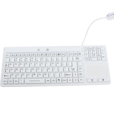 China Numeric Keypad UK Layout White Color Wired Backlit Silicone Computer Keyboard For PC Computer for sale