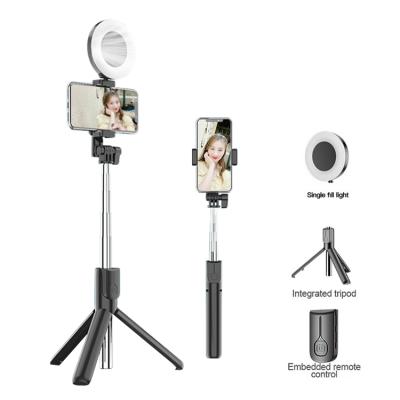 China Portable Flexible Selfie Ring Lens Beauty Selfie Photography Instant Fill Light, Foldable Live Selfie Double Arm Mobile Phones Ring Fill Light for sale