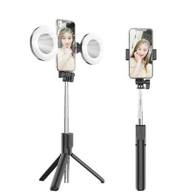 China 2020 New L07 Adjustable Brightness Fill Light Selfie Stick Bluetooth Selfie Light Fill Selfie Stick Portable Flexible Remote Control Tripod Stick for sale