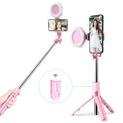 China Portable Flexible Selfie Ring Lens Beauty Selfie Photography Instant Fill Light, Foldable Live Selfie Double Arm Mobile Phones Ring Fill Light for sale