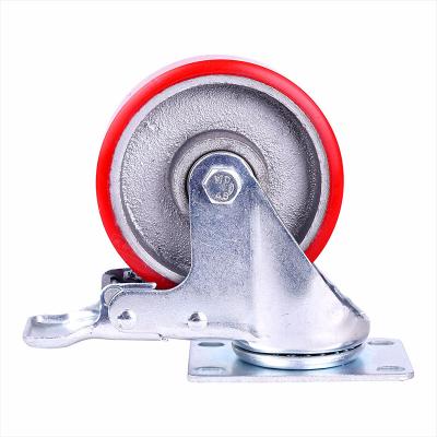 China Durable medium cast polyurethane 4 inch casters for sale