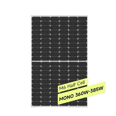 China Solar Power System 166mm 120 Cells PERC Tier 1 Solar Panel 370W 380W 375W Mono Module PV High Quality Technology for sale