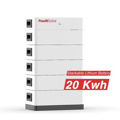 China Solar power tools 5kwh 10kwh 20kwh lifepo4 lithium battery stackable all in one battery inverter combined residential 48v energy storage battery for sale