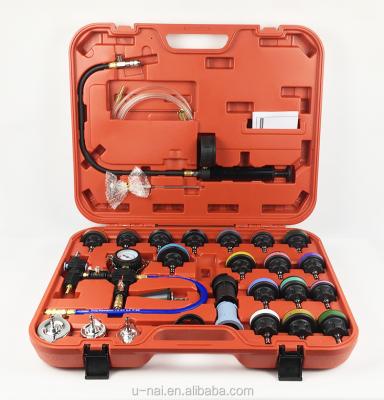 China Universal 0-140PSI 28 Pcs Radiator Pressure Tester Kit for sale