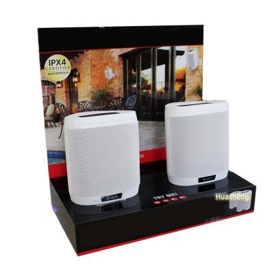 China L Shape Custom Black Speaker Smart Home Devices Display Stand for sale