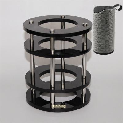 China Noble Custom Black Tools Product Display Stand With Acrylic Product Showcase Cylinder for sale