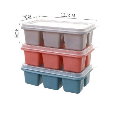 China Viable Large Size Silicone Grip Tray Ice Stick Ice Stick Cube Narrow Box for sale