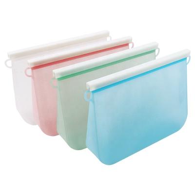 China Reusable Freshness Preservation Large Volume Storage Silicone Fridge Bag Organizer for sale