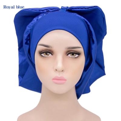 China High Quality Custom Comfortable Logo Long Sleeping Hat Satin Hair Hood with Snap and Wrap Extra Large Silk Hoods for sale