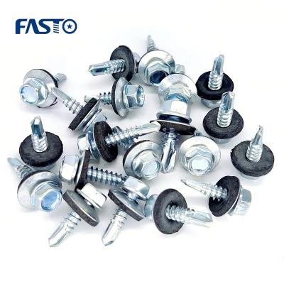 China Hot Selling Galvanized HEX Carbon Steel Hex Joint Self-Drilling Head Screw for sale