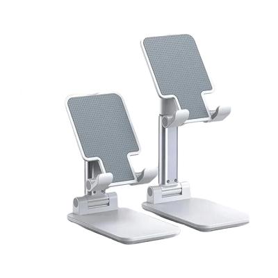 China Foldable Desk Tablet Stand Custom Logo Aluminum Cell Phone Holder for Apple IPhone for sale