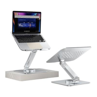 China Stamped Customized Aluminum Laptop Stand with Fan Invisible Metal Adjustment for Office and Home Air Cooler Fan 10''~17'' Laptop for sale