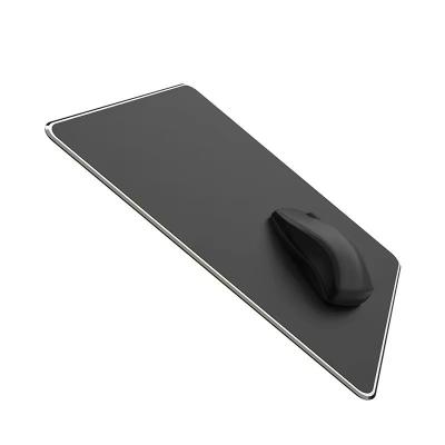 China Aluminum Alloy Mouse Pad with Silicone Rubber Sticker Waterproof Durable 220*180*1.5mm for sale