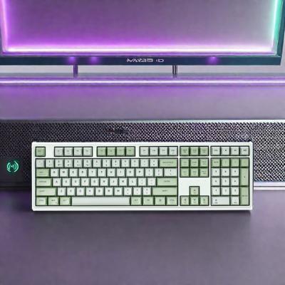 China Customization Hyeku M5PRO 108 Keys Mechanical  Wireless  Keyboard RGB Backlit  PBT material For PC Computer for sale