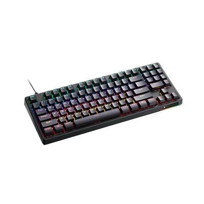 China Desktop Gaming PC Keyboard With Red Axis Mechanical Switches And Mixed RGB Backlight for sale