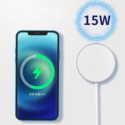 China White Portable Magnetic 15W Fast Wireless Charger for 12 13 Pro 14 Plus 16 11 XS XR Private Mold Yes for sale