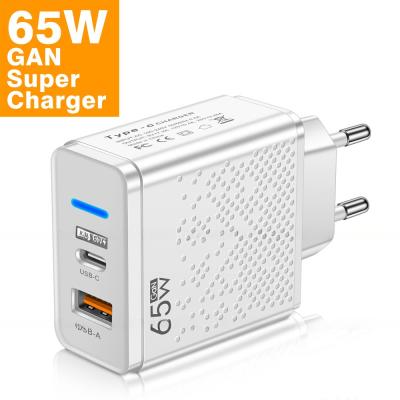 China White/Black 65W USB C A Charger PD Type C Fast Charging Wall Adapter for 14 13 Quick Charge3.0 Phone Output 5V7A/9V2A/12V2A for sale