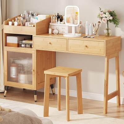 China Light Luxury Modern Home Furniture Makeup Table with Large Capacity Storage and Drawer Panel Type Bamboo Wood Type MANGO for sale