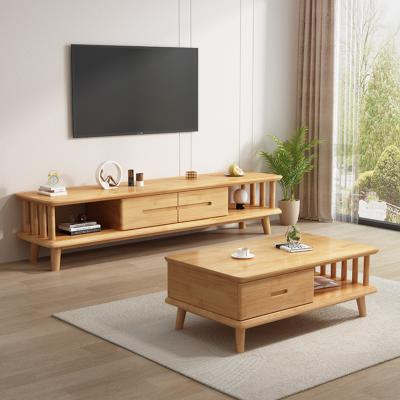 China Mid Modern Media Console, TV Stand Cabinet in Living Room Coffee Table Low with Storage Drawers for sale