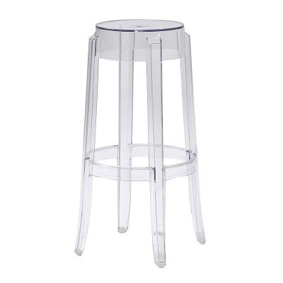 China Bar Stool Reception Chair Laboratory Round High Foot Nordic Transparent Acrylic Designer for sale