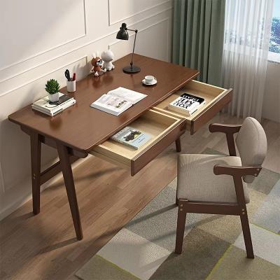 China Nordic Study Table, Solid Wood Desk Student Writing Small Apartment Computer Working Station with Drawer in for sale