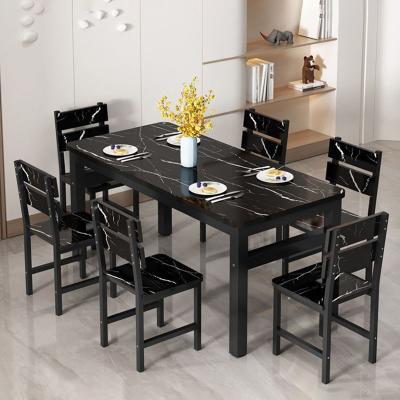 China Dining Table with Chair 1 4 Simple and Elegant in Modern Marble Design Home , Restaurant Set for sale