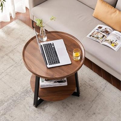 China Tea Table Simple Modern American style Sofa Side Household Round Double-layer for sale