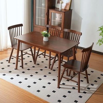 China 5-Piece Dining Set, Compact Mid-Century Modern Table Chair for Home, Apartment with 4 Chairs, Backrests Wooden Frame for sale