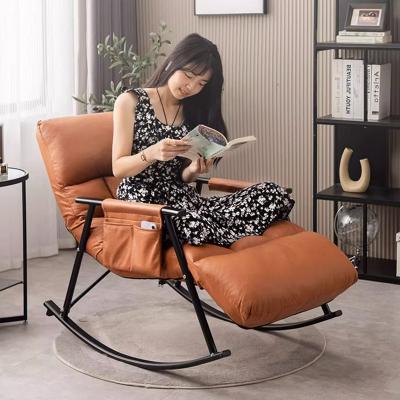 China Rocking Chair Living Room Bedroom Lounge Armchair Comfy Accent ,Folding Small Sofa with Side Pockets for sale