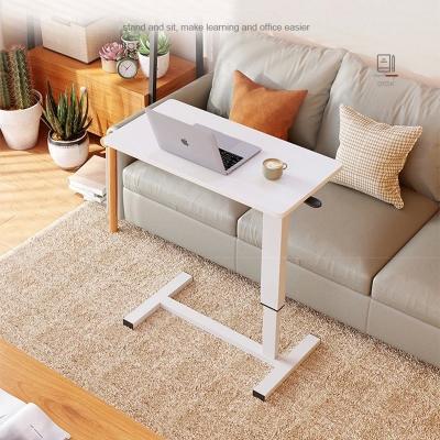 China Adjusted Yes Bedside Desk Mobile Rolling Laptop Stand Overbed Table with Wheels and Height Adjustable Tray for Sofa Side for sale