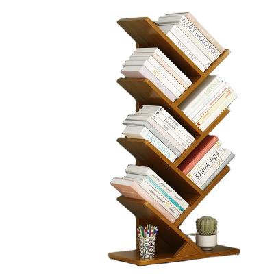 China Living Room Bedroom Bookshelf in Tree Shaped Design 4 Layers Wooden Rack PANEL Wood Style for sale