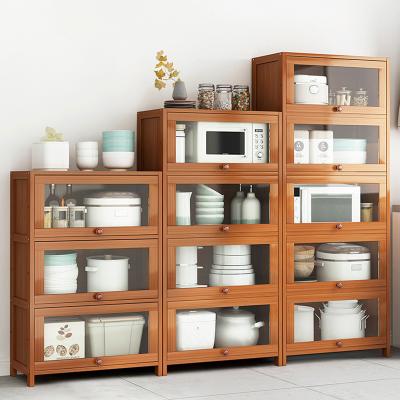 China Modern Kitchen Cabinets Furniture Household Tableware Storage Cabinet Multi-layer Shelf with Flip Door U Bx for sale