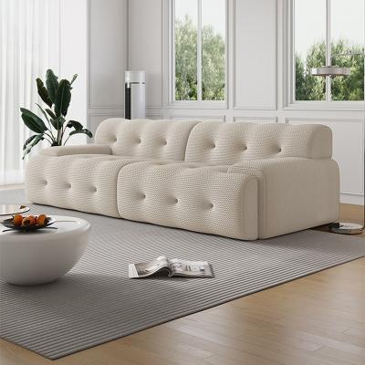 China 2.6m Upholstered Sectional Sofa Modern Linen Fabric 4/5-Seat Couch for Living Room, Apartment, Office for sale