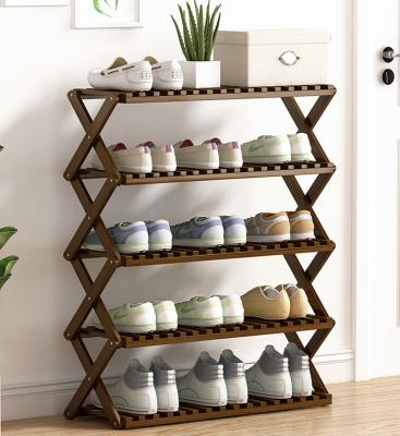 China Cheap Price Custom Stand Living Room Furniture Extendable Folding Shoe Rack Frame for Plant Pot for sale