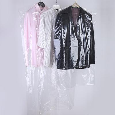 China 20pcs Plastic Clothes Dust Covers Hanging Storage Bag PVC Plant Fiber Type Proof Garment Bags for Home Dry Cleaners for sale