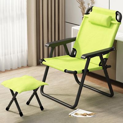 China Modern Design Iron Pipe Oxford Seater Portable Folding Camping Fishing Chair with Foot Stool for sale