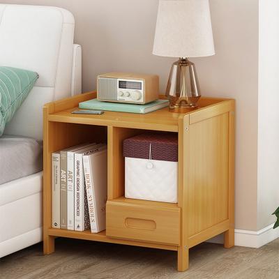 China Bedroom Furniture Organizer Rack Bamboo Cabinet Storage with Drawer Home Office End Table Small Desk Side for sale