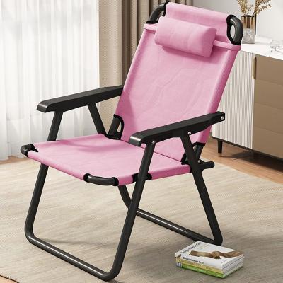 China Outdoor Folding Chair for Camping Fishing Traveling, Portable with Footrest and Pillow, Ultralight Iron Pipe Seater for sale