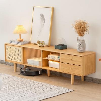 China Specific Bamboo TV Stand Modern Console Living Room Nordic Luxury Portable Universal Display Cabinet Showcase Furniture for sale