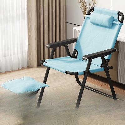 China Folded Metal Portable Folding Chair with Pillow for Camping Fishing Hiking Outdoor Furniture Seater Beach Adults Lounge for sale