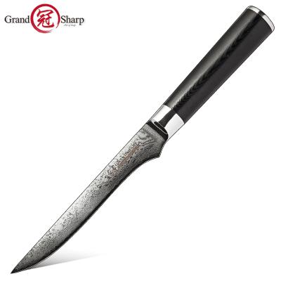 China Sharp Curved Flexible Japanese High Carbon Steel 6in Viable Boning Damascus Blade Cleaver Pro Fish Poultry Chicken Knife for sale