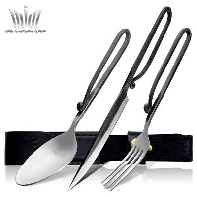 China Viable Stainless Steel Steak Knives Kitchenware Dinner Knife Spoon Fork Set Flatware Cutlery Set Tableware Wholesale for sale